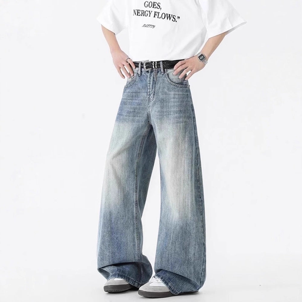 Loose-Fit Wide-Leg Hose im Used-Look