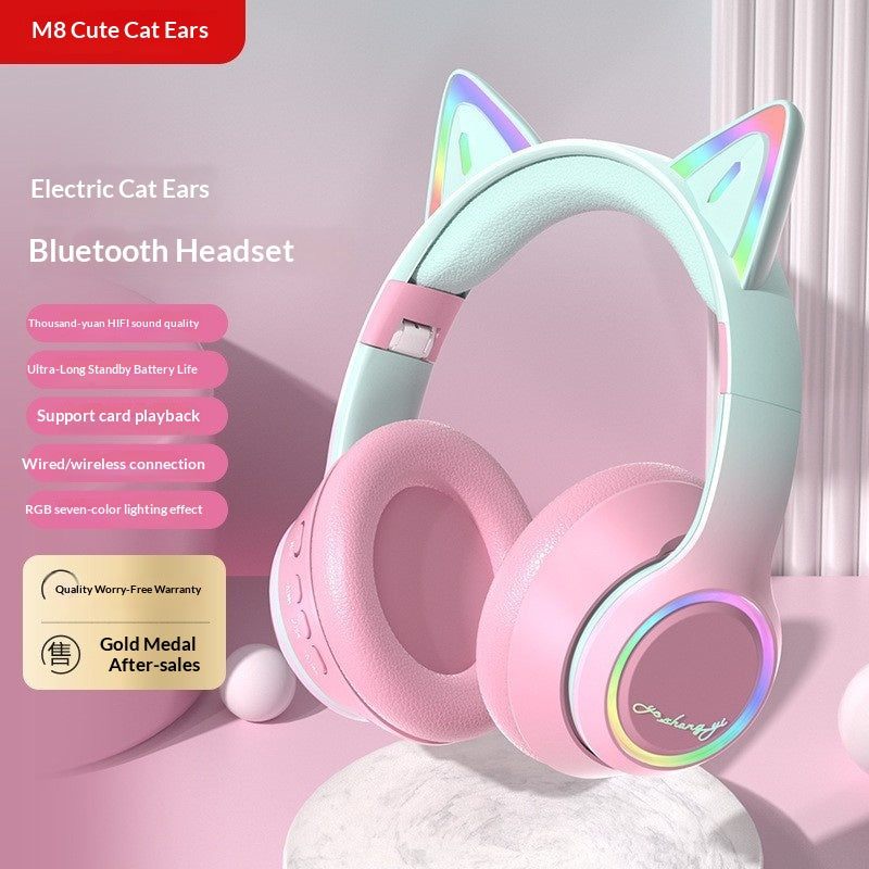 Over-Ear Bluetooth Kopfhörer mit Katzenohren