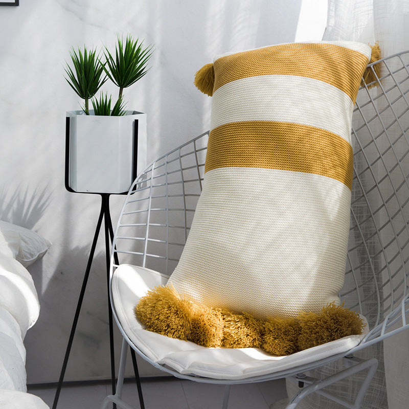 Kissenbezug aus Baumwolle mit Streifen | LuxeStyle