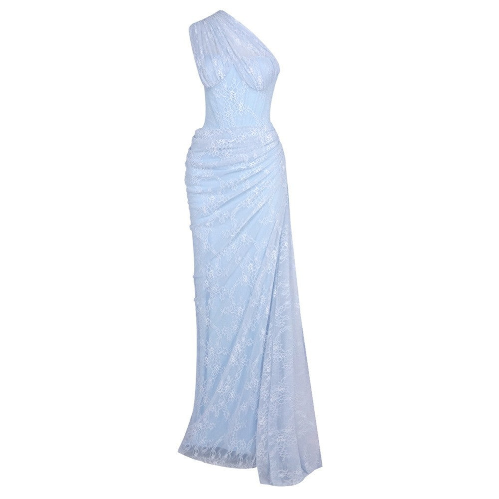 Elegantes blaues Etuikleid