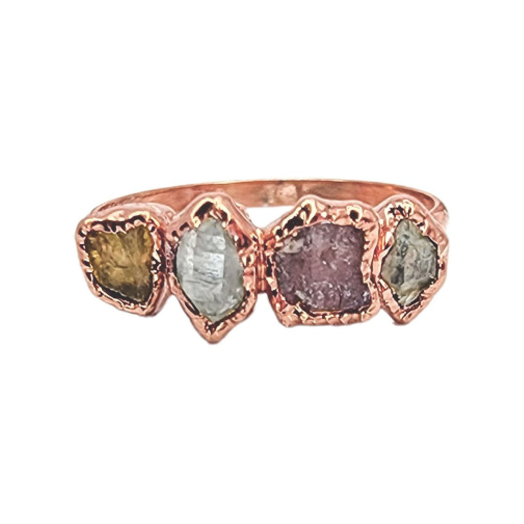 Retro Ring mit Geburtssteinen