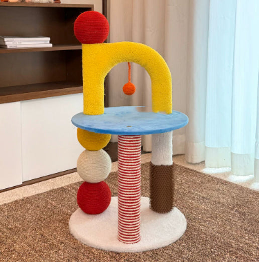 Kompakter U-förmiger Kratzbaum mit Sisal