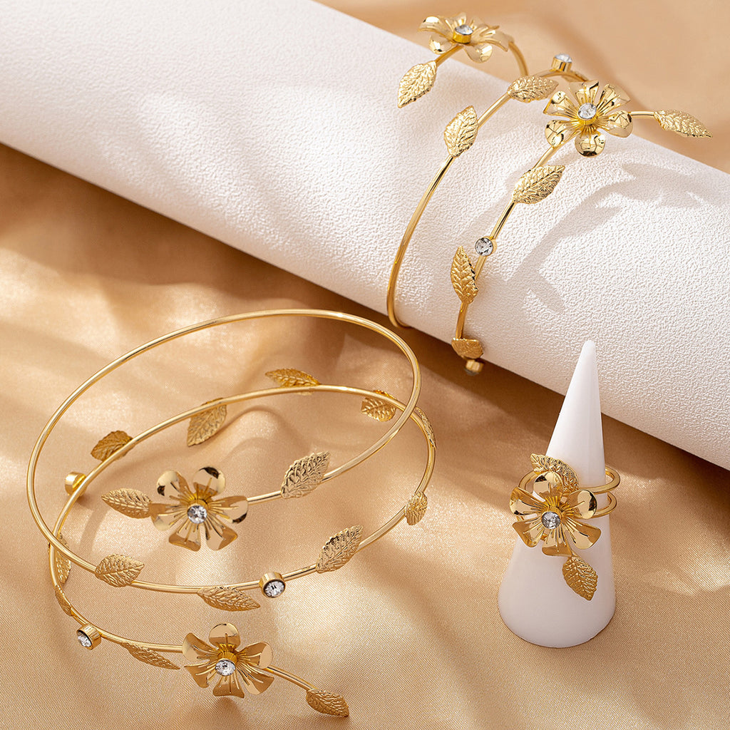 Blumen Armreif-Set – Bild 4 | LuxeStyle