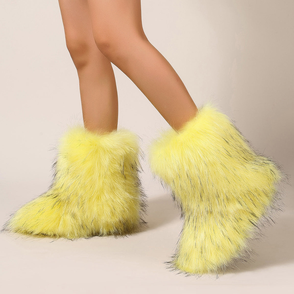 Winter Mid-Calf Stiefel aus Faux Fell