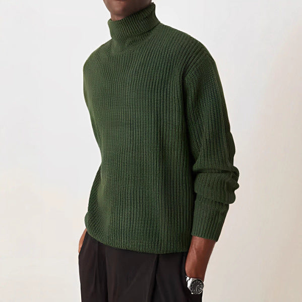 Herren-Turtleneck-Pullover mit Streifen