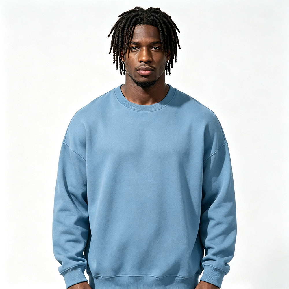 Gefüttertes extra-dickes Rundhals-Sweatshirt