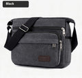 Retro Schultertasche aus Canvas für Herren – Bild 2 | LuxeStyle