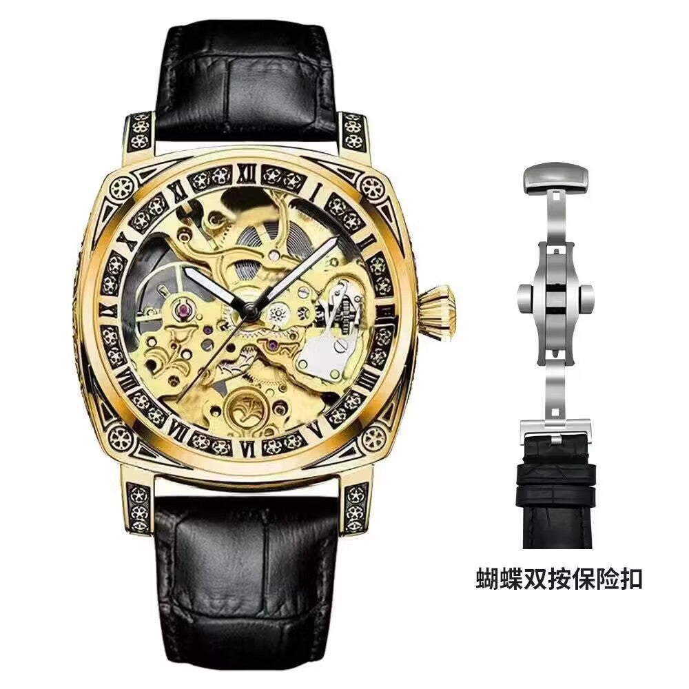 Relief-cut Automatik-Herrenuhr – Ansicht 2