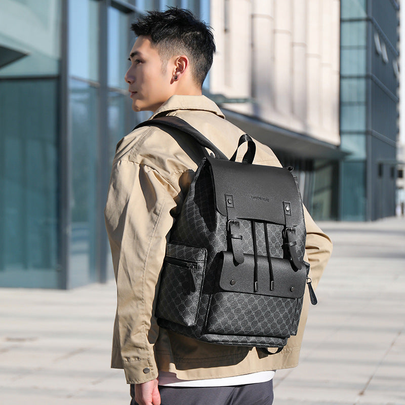 Karo-Rucksack für Pendler und Büro – Bild 2 | LuxeStyle