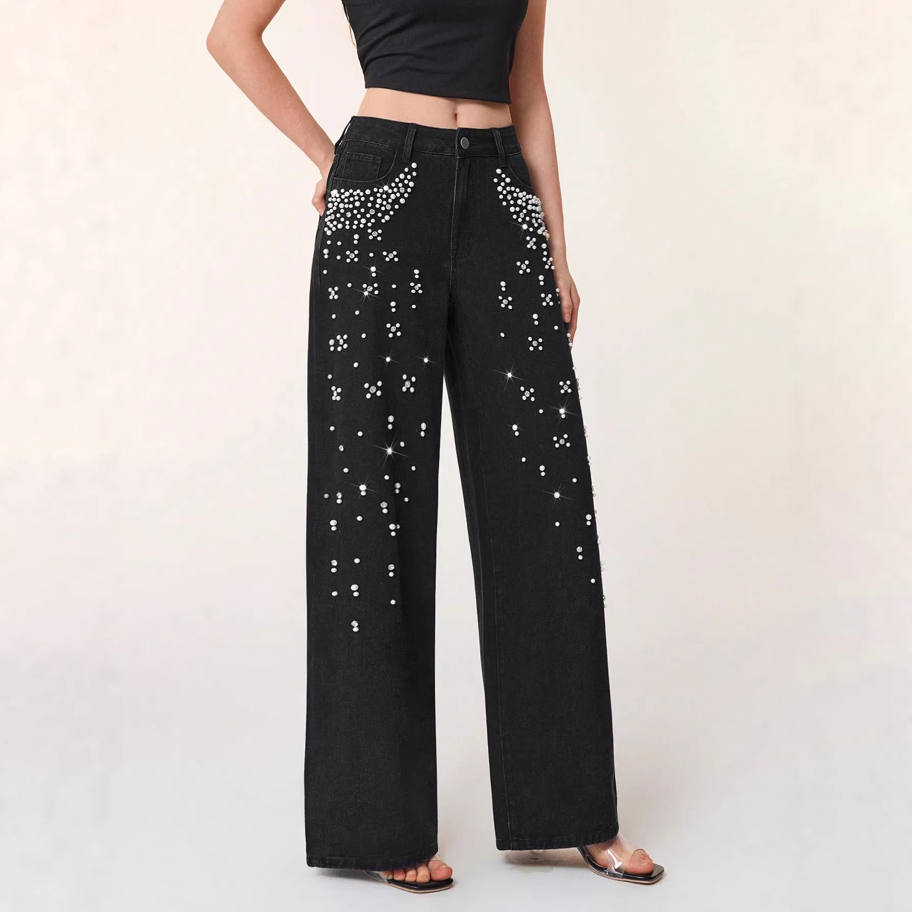 Casual Jeans mit geraden Beinen und schlankmachender Passform