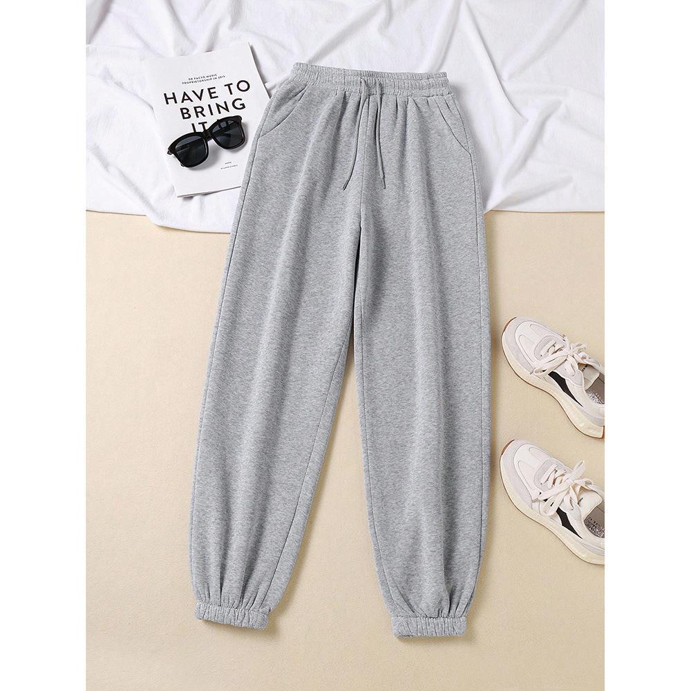 Trendige Jogger-Sweatpants mit weitem Bein