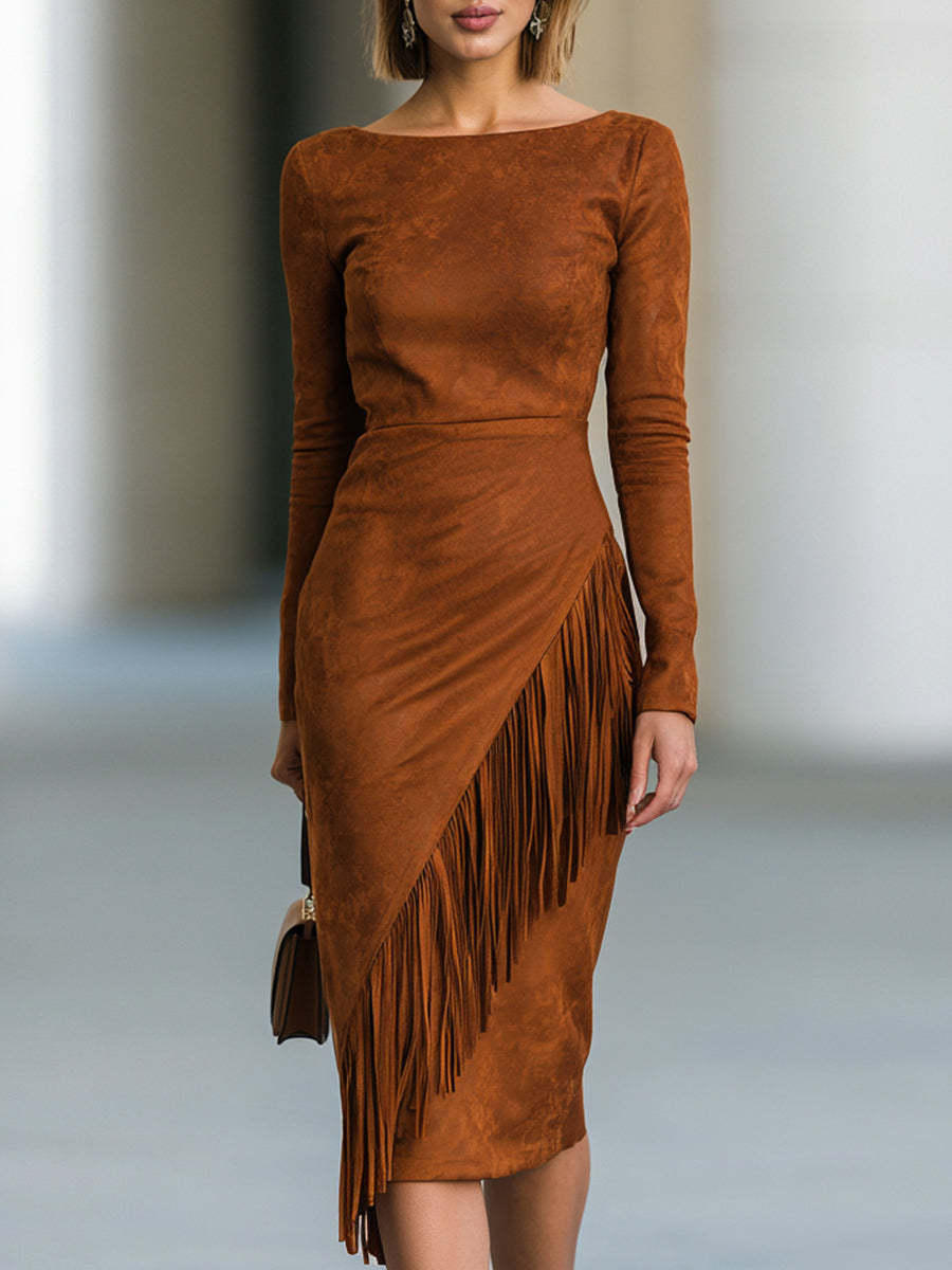 Elegantes Tüllkleid mit langen Ärmeln – Bild 3 | LuxeStyle