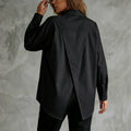 Langarm-Shirt mit Schlitz – Baumwoll-Mix