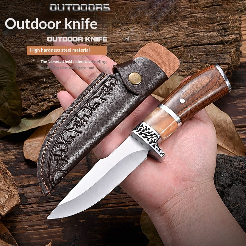 Outdoor-Messer mit Ahorn-Harz-Griff