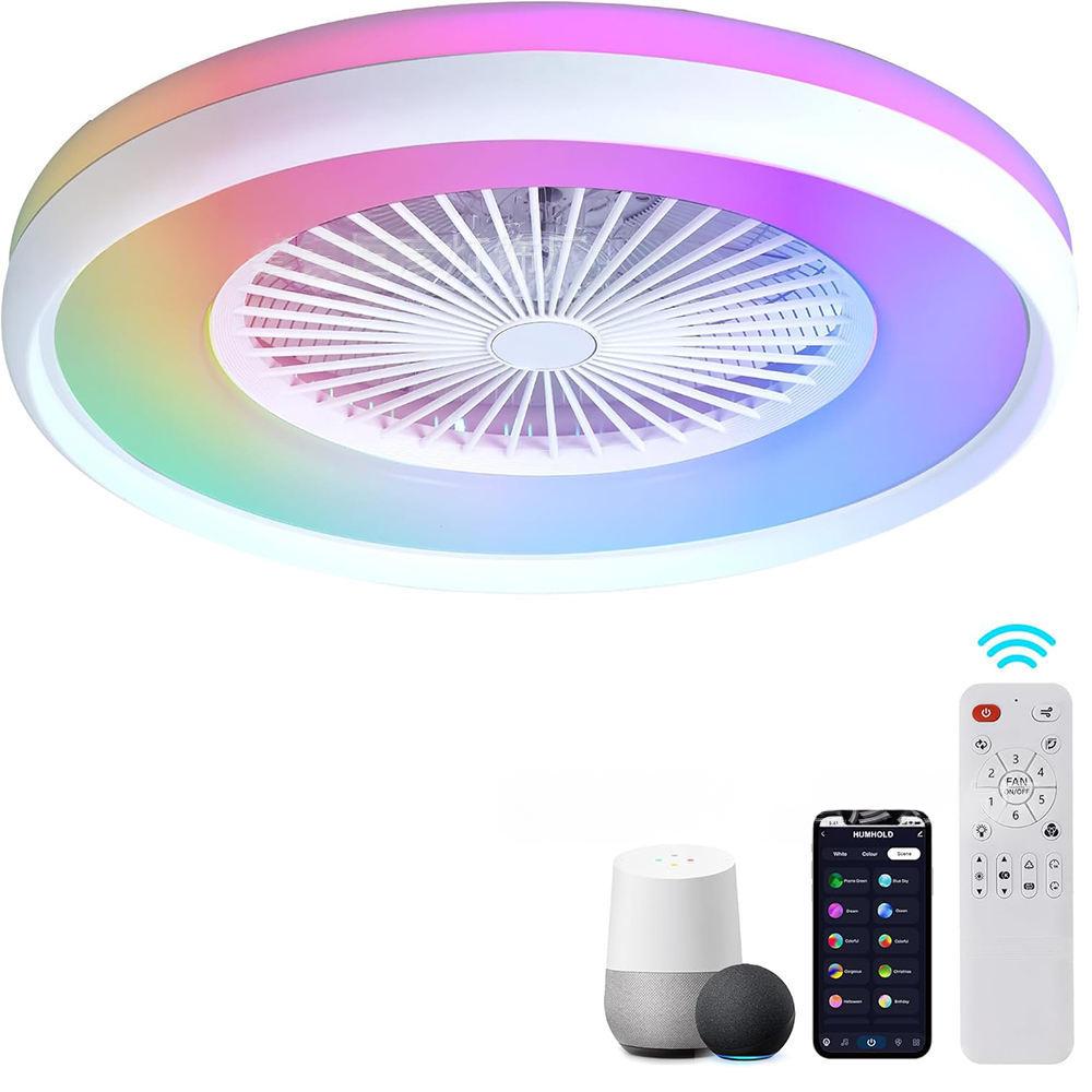 Smarter Deckenventilator mit RGB-Licht
