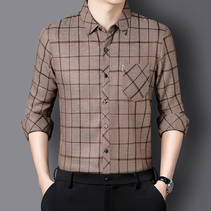Kaschmirplaid Langarmhemd für Herren – Bild 7 | LuxeStyle