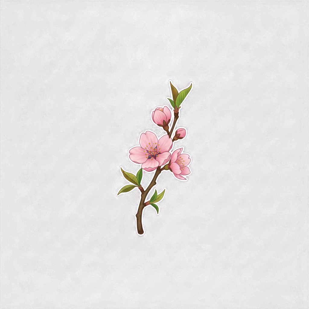 Sticker «Flower Cherry Blossom»