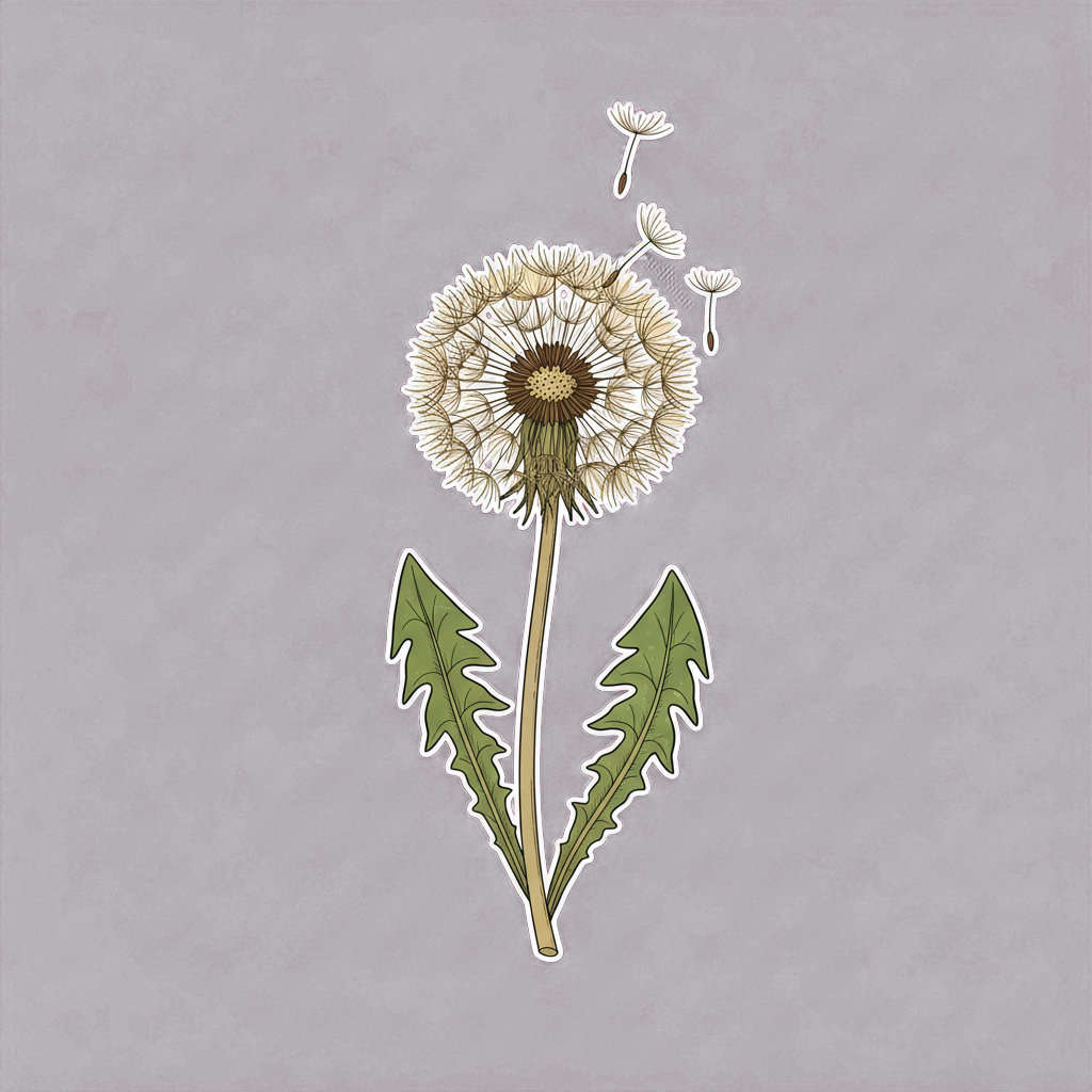 Sticker «Flower Dandelion»