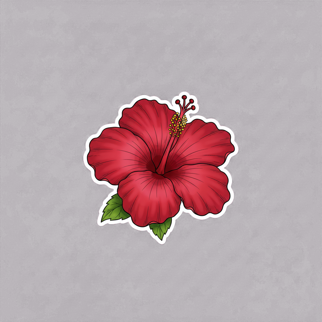 Sticker «Flower Hibiscus»