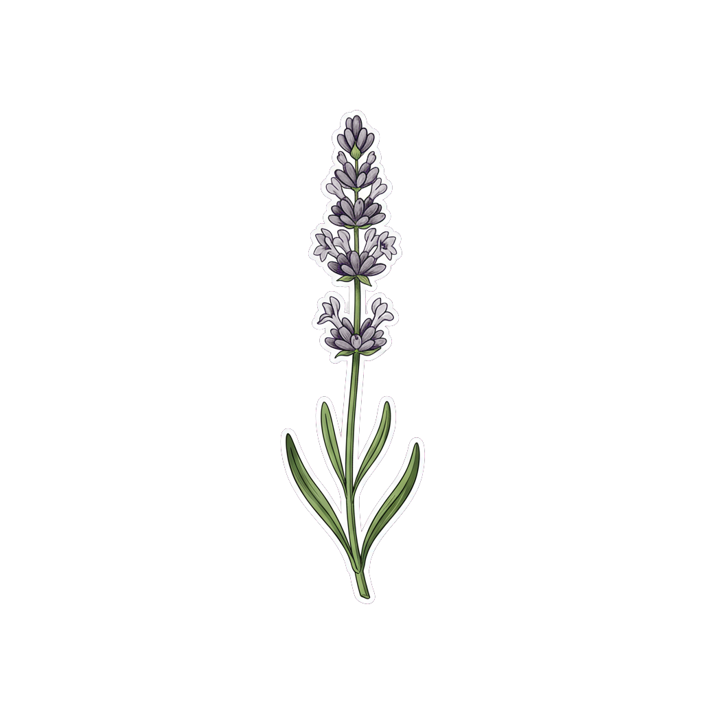 Sticker «Flower Lavender»