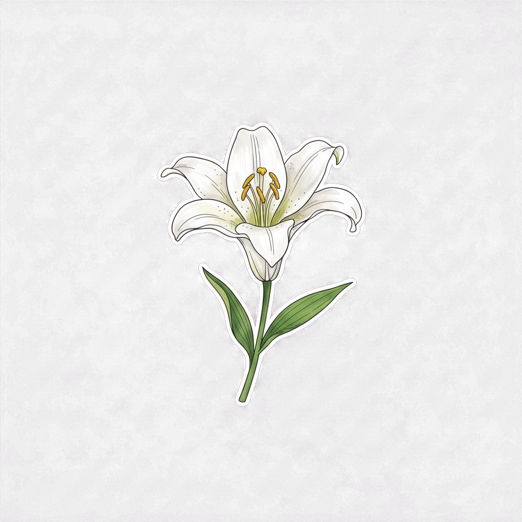 Sticker «Flower Lily»