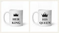 Her King & His Queen Tassen-Set – photorealistisch