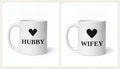 Hubby & Wifey Tassen-Set – photorealistisch