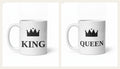 King & Queen Tassen-Set – zwei photorealistische Tassen