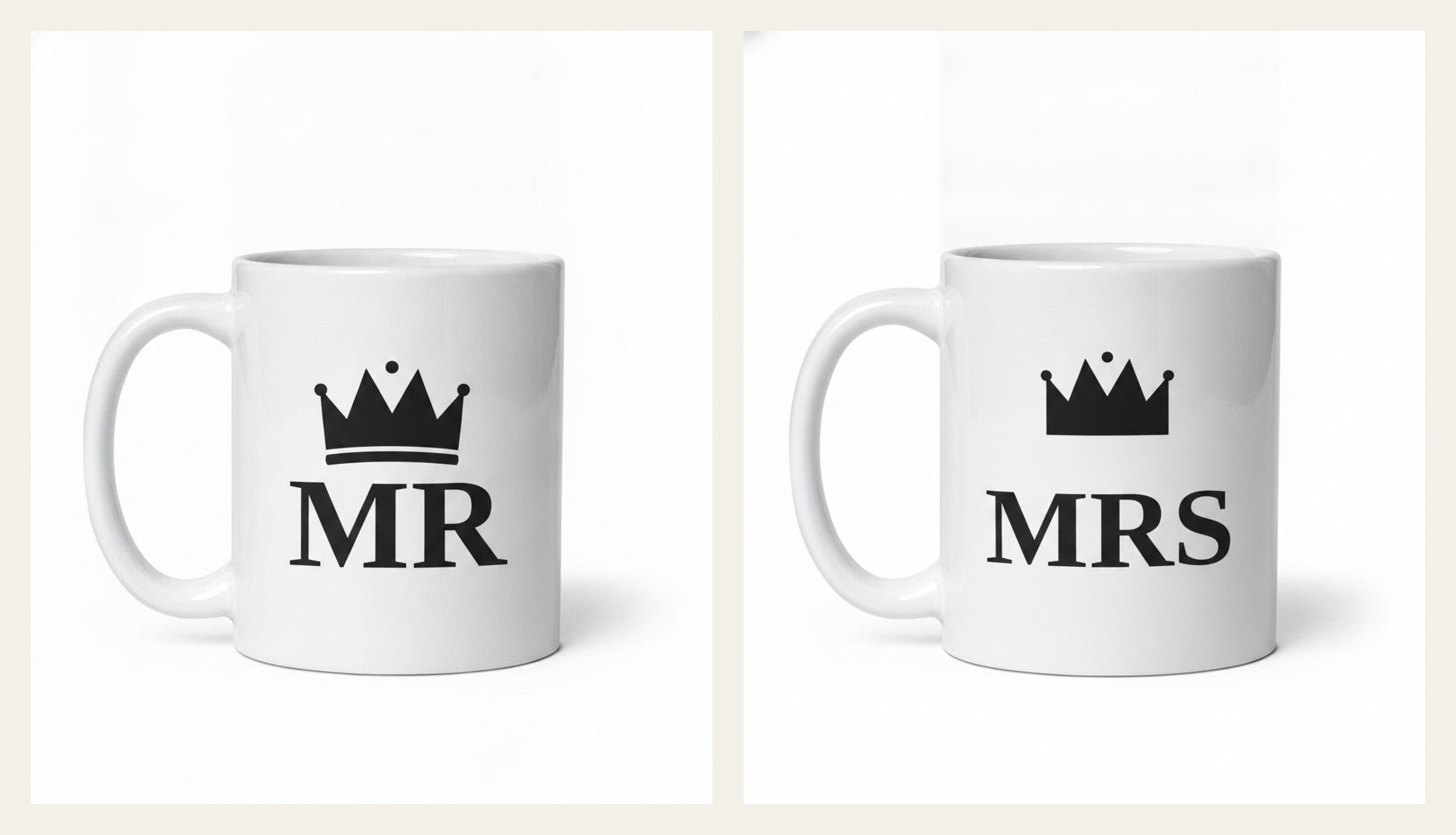 Mr & Mrs Tassen-Set – zwei photorealistische Tassen