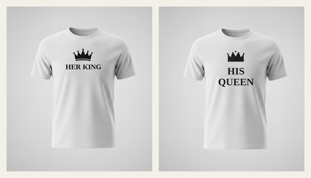 Her King & His Queen Partner-Shirts – photorealistisch