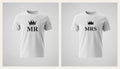 Mr & Mrs Partner-Shirts – photorealistisch