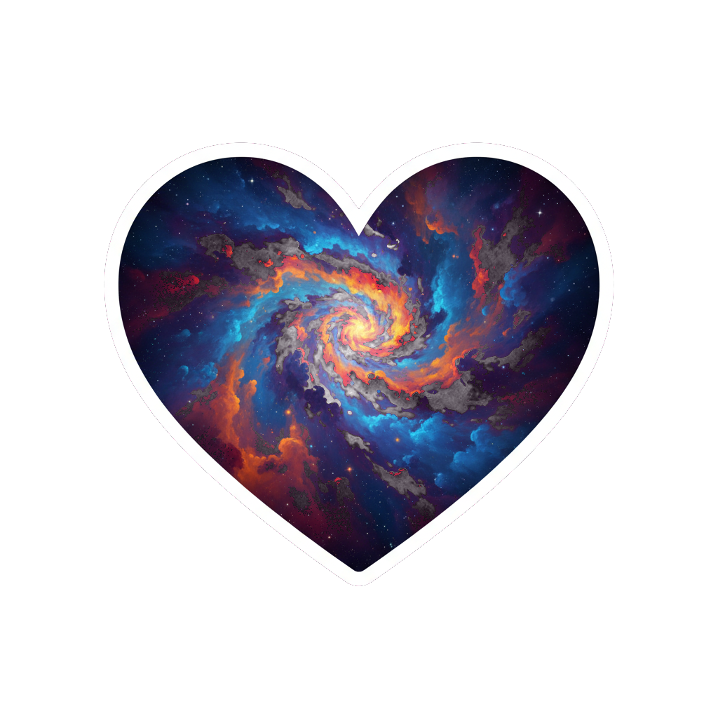 Sticker «Galaxy Heart»