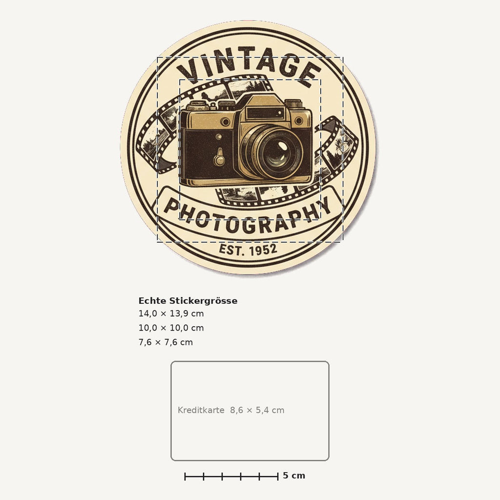 Grössenvergleich – Sticker «Camera» · 1 Stück
