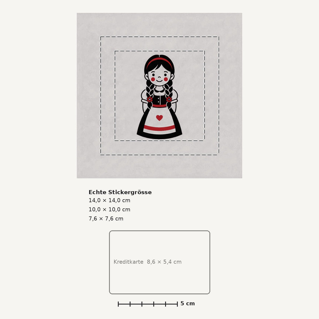Grössenvergleich – Sticker «Ch Heidi» · 1 Stück