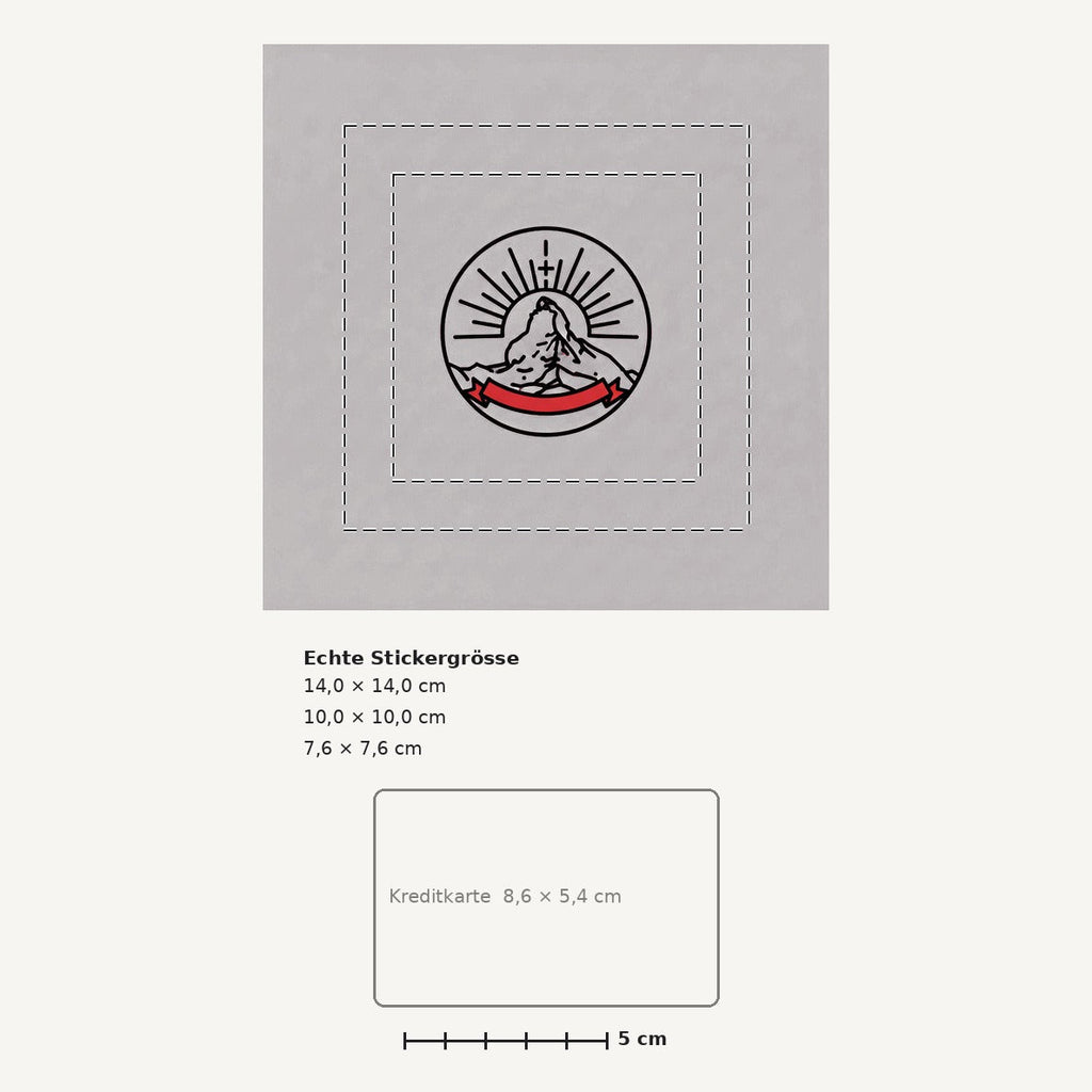 Grössenvergleich – Sticker «Ch Matterhorn» · 1 Stück
