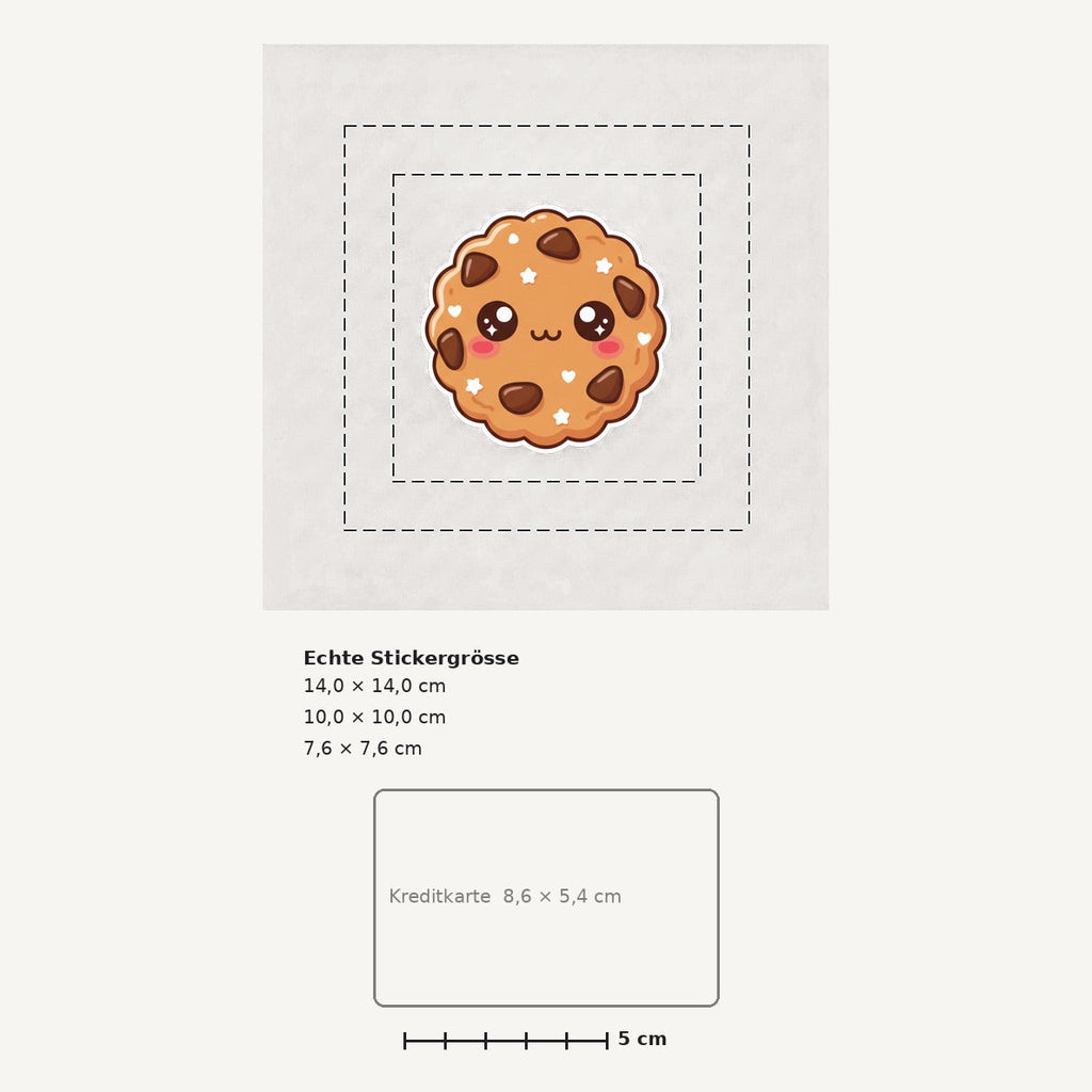Grössenvergleich – Sticker «Cookie» · 1 Stück
