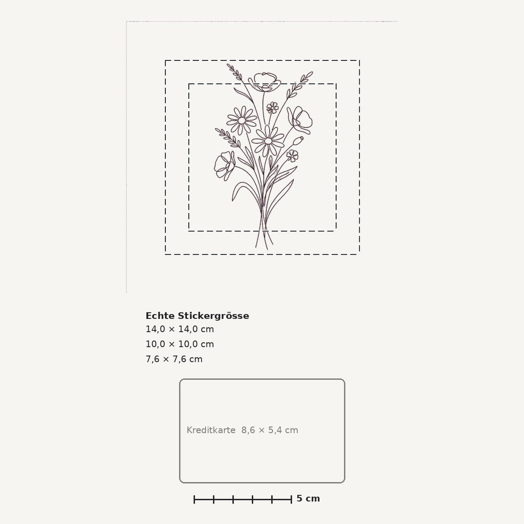 Grössenvergleich – Sticker «Floral» · 1 Stück
