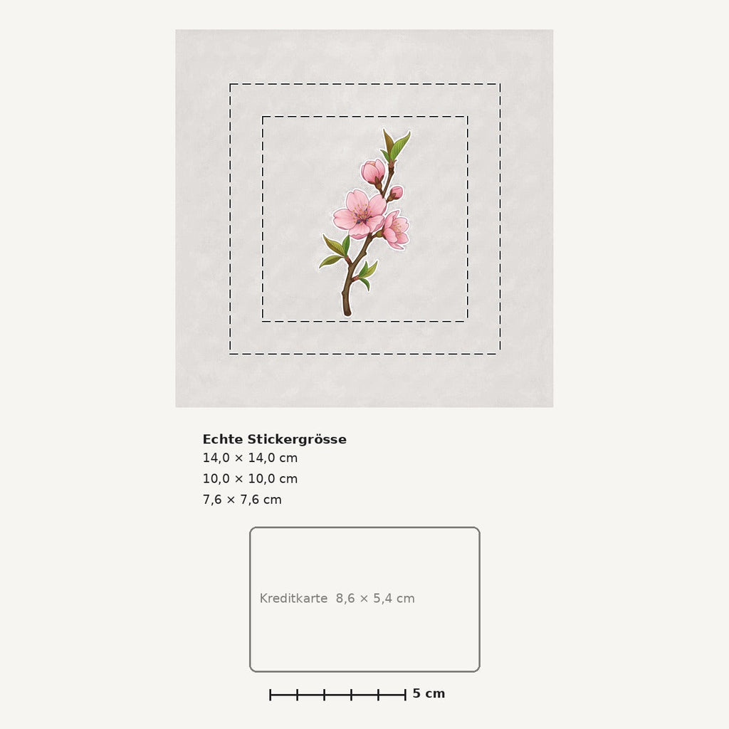 Grössenvergleich – Sticker «Flower Cherry Blossom» · 1 Stück