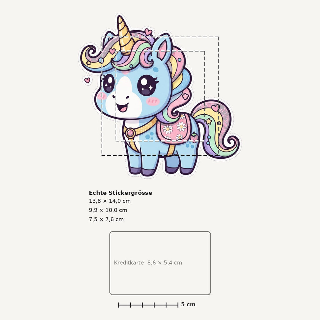 Grössenvergleich – Sticker «Horse» · 1 Stück
