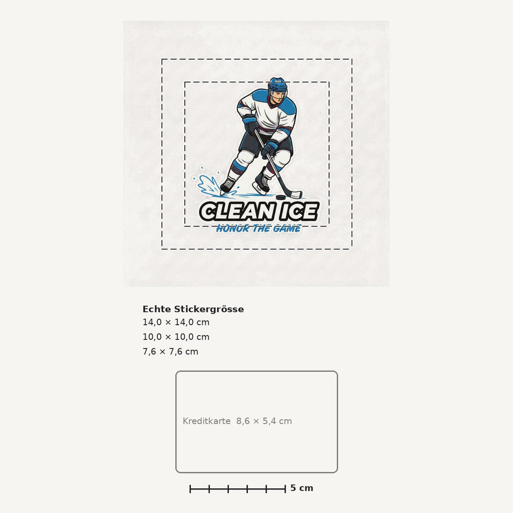Grössenvergleich – Sticker «Ice Hockey» · 1 Stück