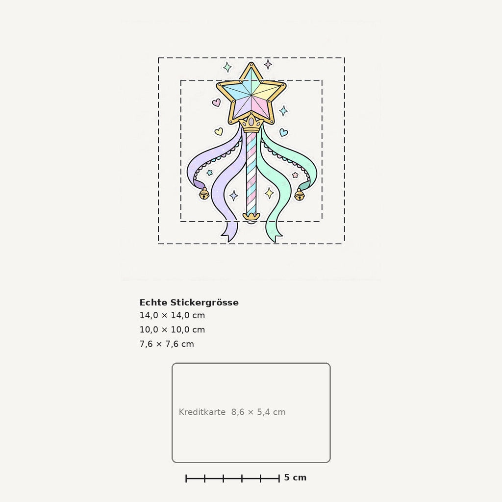 Grössenvergleich – Sticker «Magical Wand» · 1 Stück