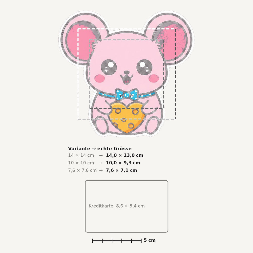 Grössenvergleich – Sticker «Mouse» · 1 Stück