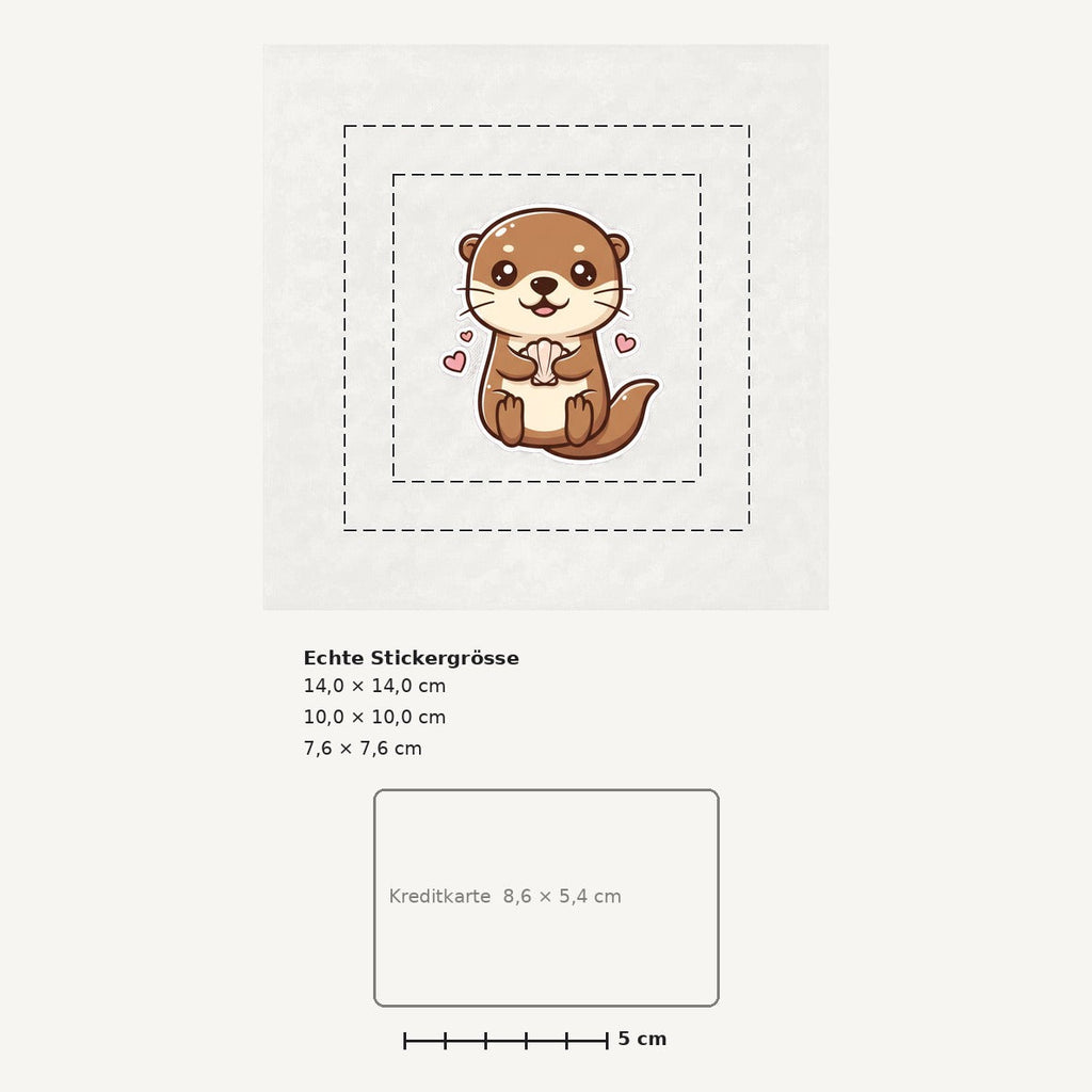 Grössenvergleich – Sticker «Otter» · 1 Stück
