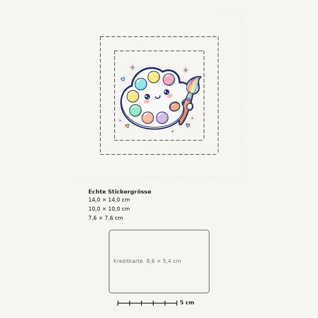 Grössenvergleich – Sticker «Paint Palette» · 1 Stück