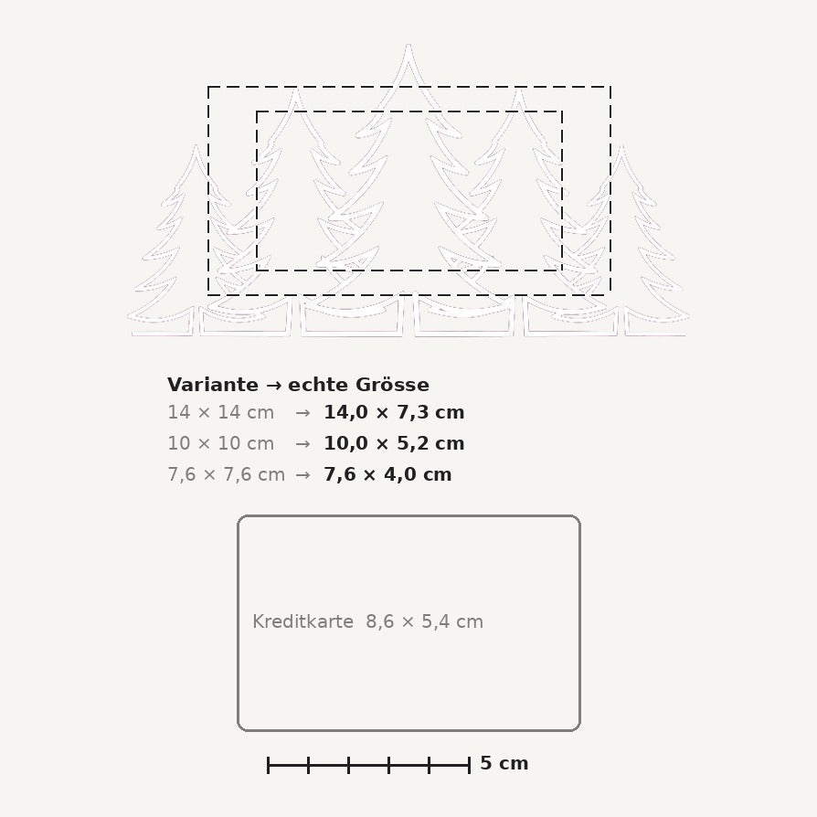 Grössenvergleich – Sticker «Pine Forest» · 1 Stück
