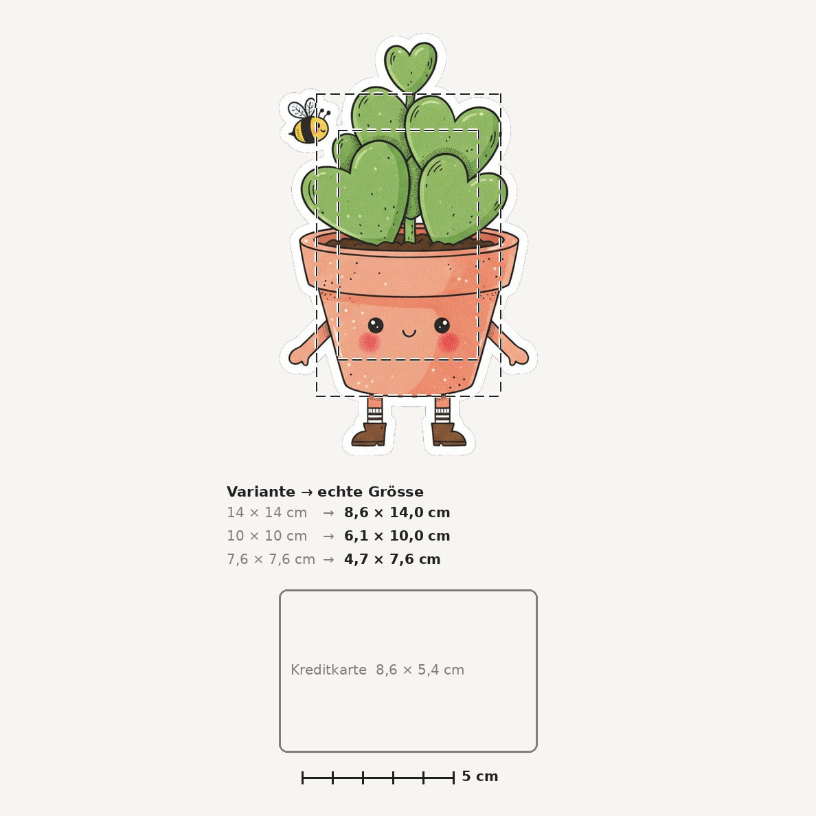 Grössenvergleich – Sticker «Plant Pot» · 1 Stück