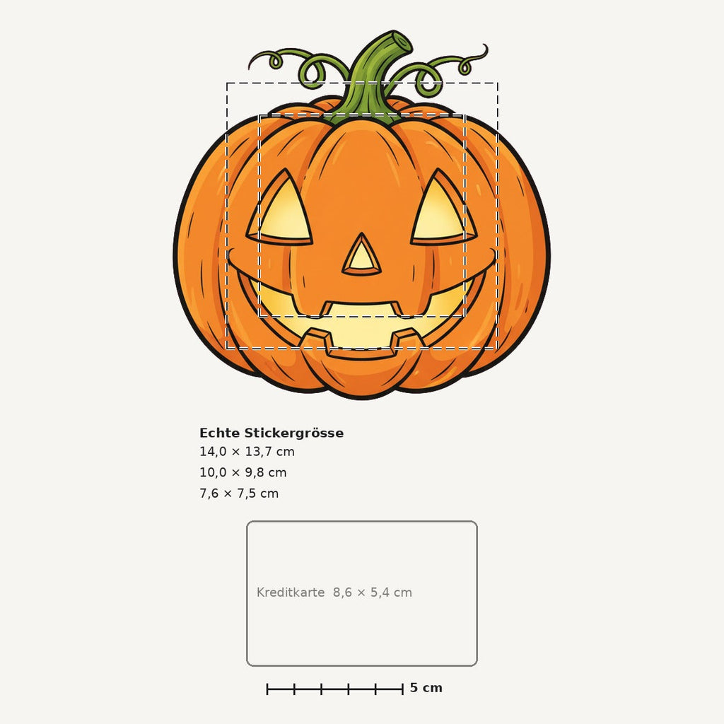 Grössenvergleich – Sticker «Pumpkin» · 1 Stück