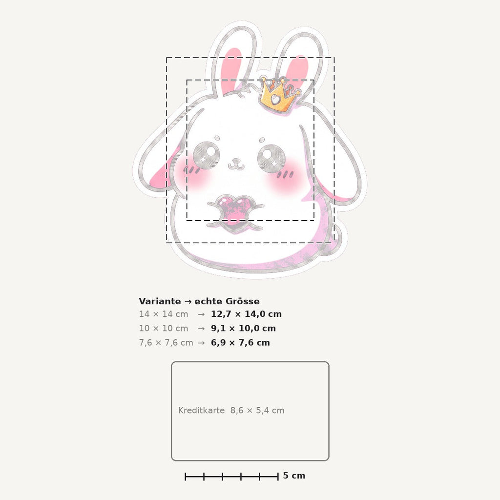 Grössenvergleich – Sticker «Rabbit2» · 1 Stück