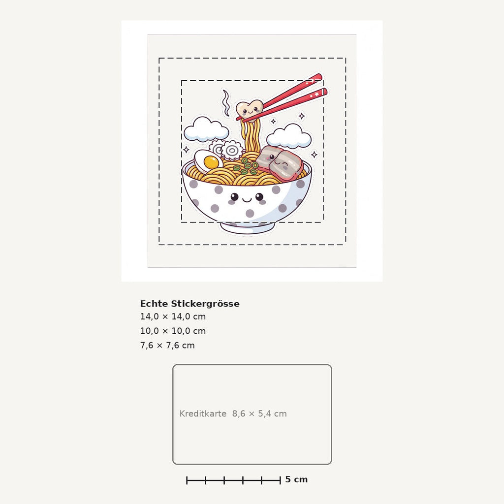 Grössenvergleich – Sticker «Ramen Bowl» · 1 Stück