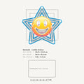 Grössenvergleich – Sticker «Smiley Star» · 1 Stück